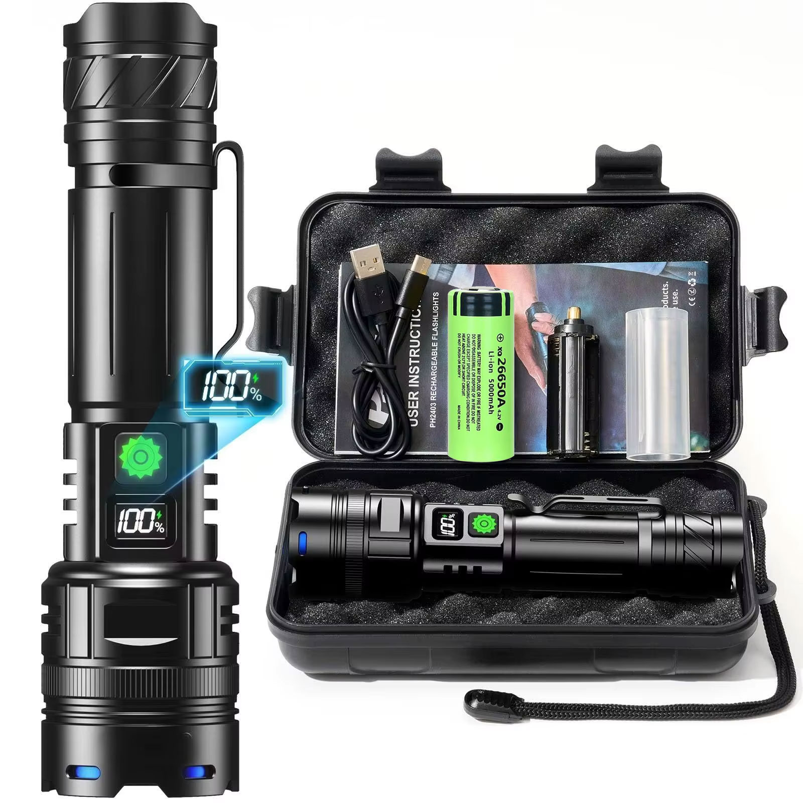 Edc Carry Pen - Lampe de poche LED haute puissance,