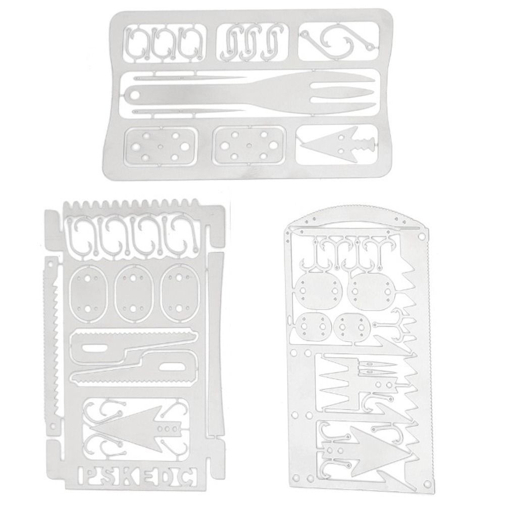 Multitool Credit Card - Lot de 6 cartes multifonctions en