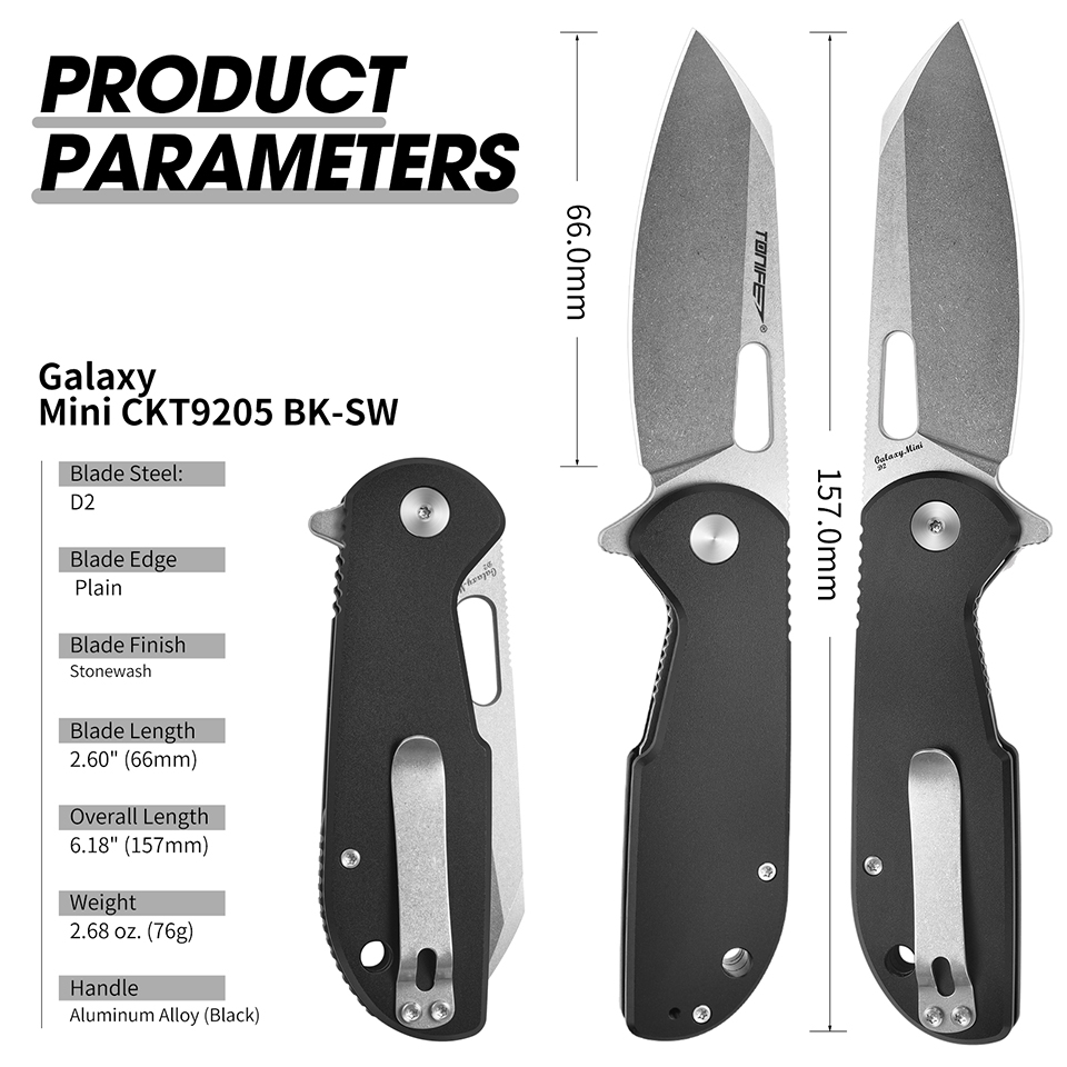 Everyday Carry (Edc) Knife - TONIFE Galaxy Mini CKT9205 Couteau pliant