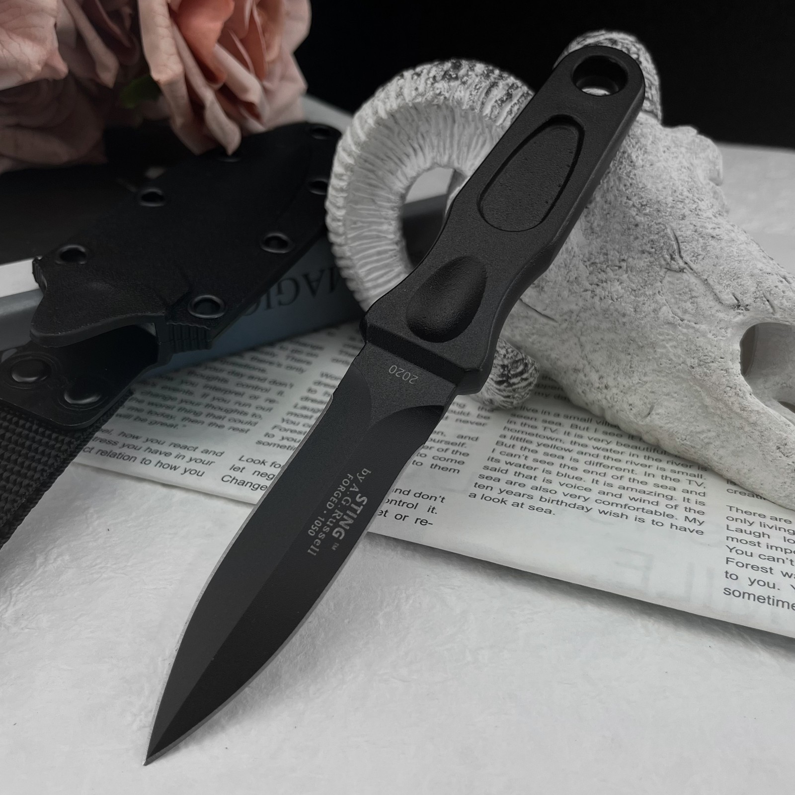 Everyday Carry (Edc) Knife - Couteau à lame fixe multifonction en