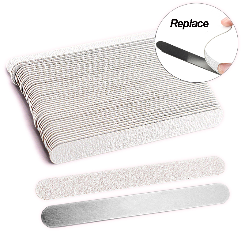 Tampons amovibles gris avec po - Nail File Titanium avis et prix